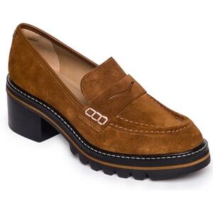 BERNADO SELMA LOAFER Tabacco Split Suede Womens 6